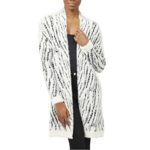 💕LOVE TOKEN💕 Betty Open Front Cardigan ~ Ivory & Black NWT